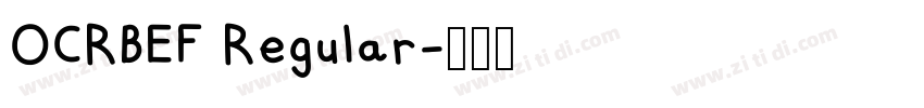 OCRBEF Regular字体转换